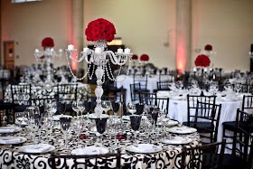 Elegant Crystal Wedding Reception Decorations