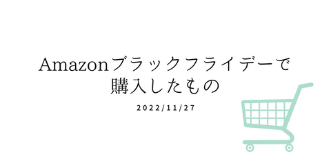 2022年のAmazonブラックフライデーで購入したもの