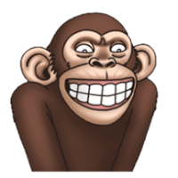 gambar png monyet untuk emoticon sosial media