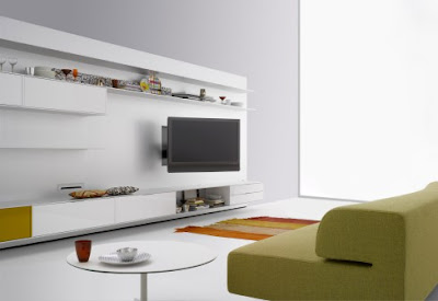 TV stand wall unit decorating ideas