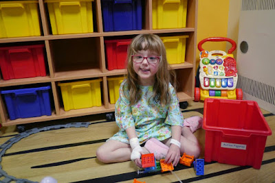 Jessica in the playroom on Ocean Ward