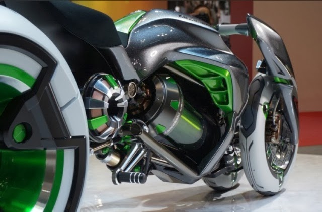 Gambar Motor Kawasaki J "Radical Cyberpunk Anime"