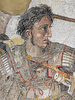 Portrait of Alexander the Great, facing the Persians at the Battle of Gaugamela (331 BC)