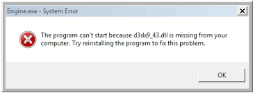 D3dx9.43.DLL Is Missing