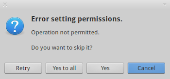 Thunar Error Setting Permissions