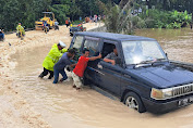  Jalan Arah Jeruklegi - Kawunganten Terendam Banjir.