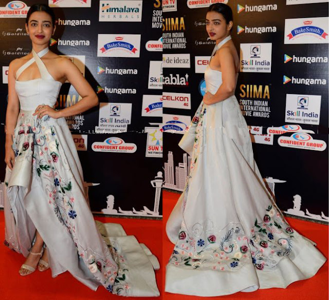 Radhika Apte in Embroidery Work Gown at Siima Awards 2016