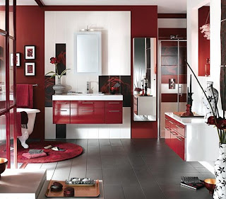 Keren Dan Berani Dengan Desain Kamar Mandi Merah