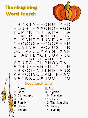 Thanksgiving Word Searches For Kids 6