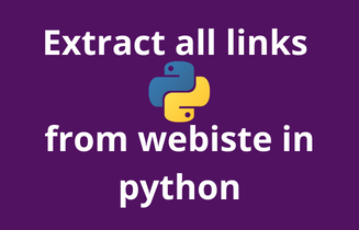 extract links from website in python