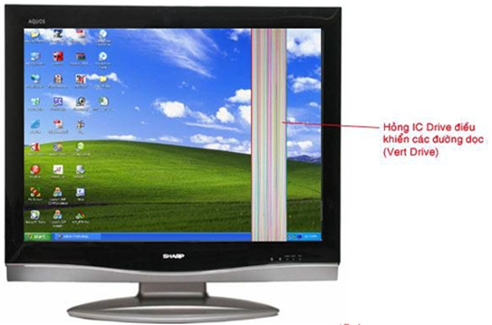 Màn hình bị mất một phần hình ảnh theo chiều dọc