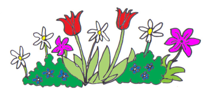 cartoon images of flowers. Last weekend a few of the Kirkland Friends gathered on the first day of the 