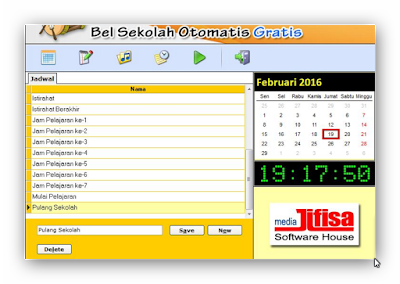 Aplikasi Bel Sekolah Otomatis Terbaru 2016