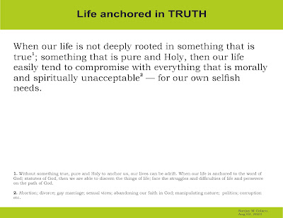 Life anchored in TRUTH