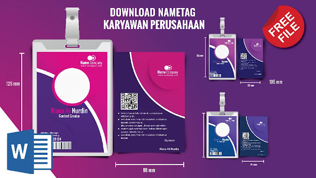 Download Template Format ID Card Karyawan Microsoft Word