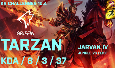 GRF Tarzan Jarvan IV JG vs ASR ReGank Elise - KR Challenger 10.4