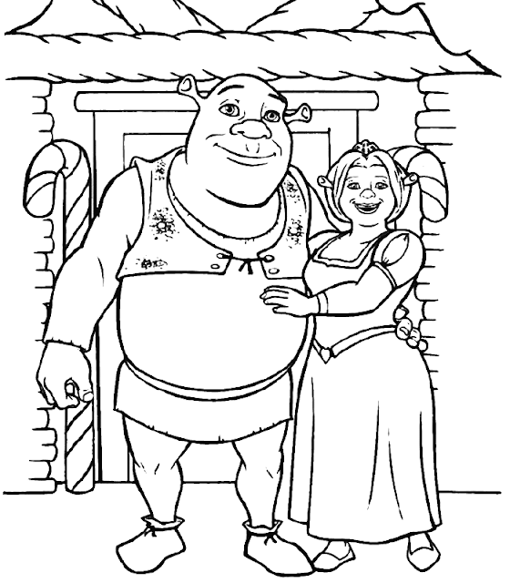 top shrek coloring pages