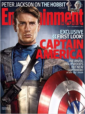 Chris Evans in his Captain America get-up