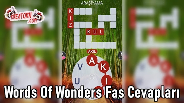 Words Of Wonders Fas Cevapları