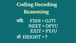 Coding Decoding Reasoning in Hindi , coding decoding reasoning questions in Hindi