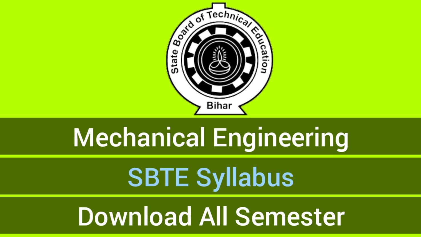 SBTE Syllabus of Mechanical Engineering