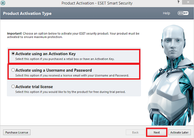 Eset Smart Security Activation Process