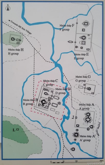 Map showing the layout of the My Son site.