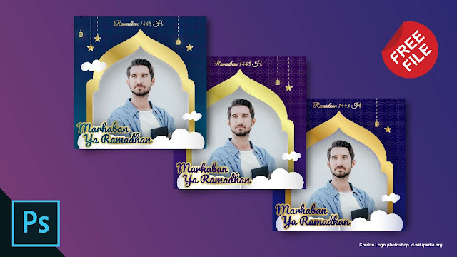 Free File .PSD  : Download Kumpulan Twibbon Ramadhan Photoshop