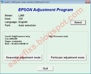 Adjustment Program Epson L366 - CIS ver.1.0.1