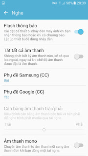 hướng dẫn bật đèn flash thông báo trên Galaxy A7 2016