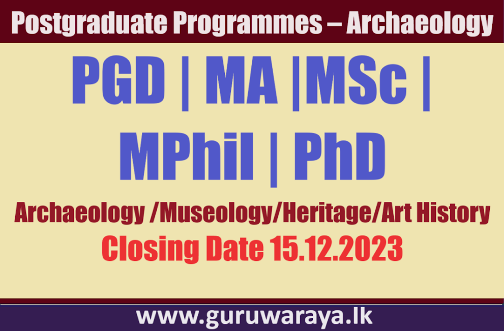 Postgraduate Programmes - Archaeology