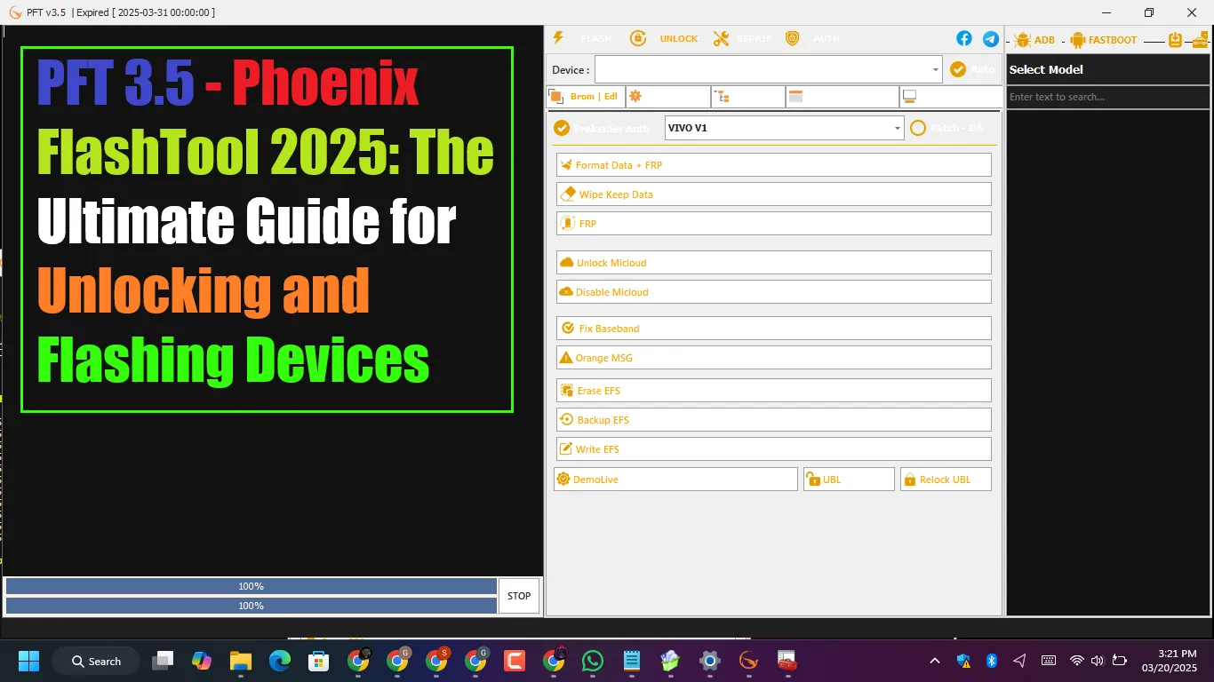 PFT 3.5 - Phoenix FlashTool New Version 2025 Free Download