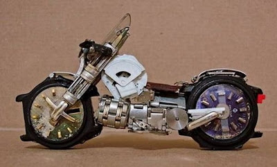 Motorcycles made from old watches Seen On www.coolpicturegallery.us