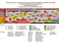 Kalender Pendidikan Madrasah Provinsi Jawa Timur Tahun Pelajaran 2018-2019