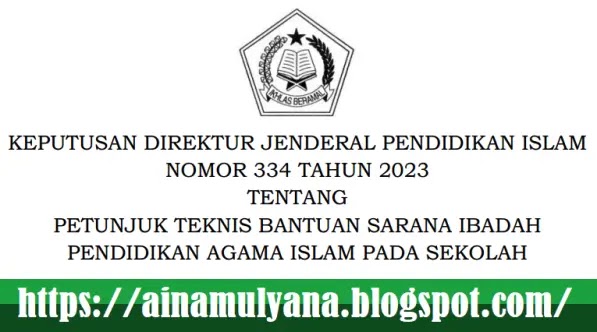 Juknis Bantuan Sarana Ibadah Pendidikan Agama Islam Untuk Sekolah Tahun 2023