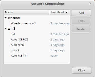 linux mint network connections