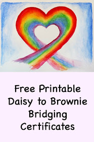 Free Printable Daisy to Brownie Bridging Certificates