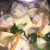 Chicken Meatball soup with Spinach and vegetables