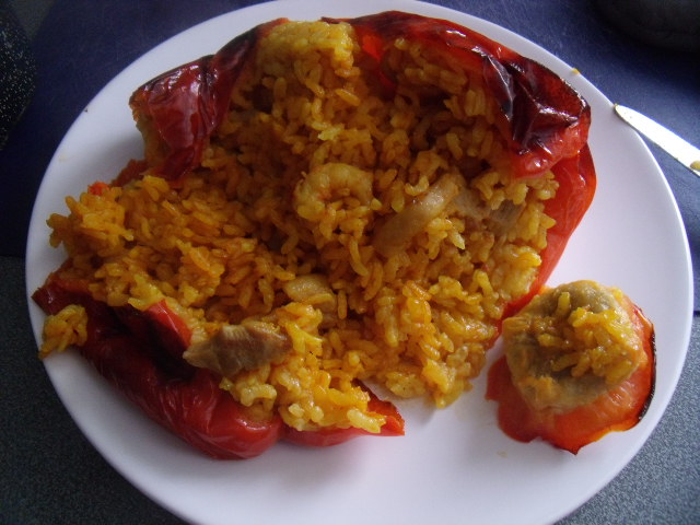 pimientos rellenos de arroz