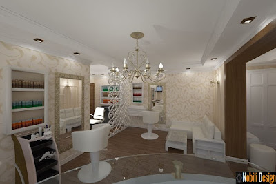 Amenajare interioara salon de infrumusetare | Design interior coafor stil clasic Bucuresti