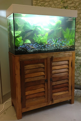 Aquarium furniture for rustical lifestyle