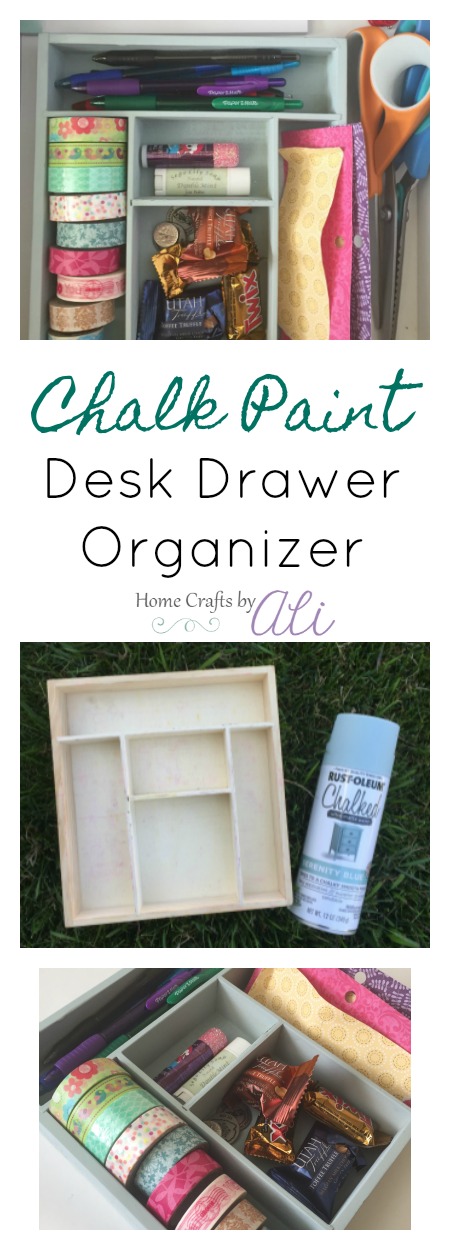 easy step by step tutorial with photos to makeover a wood drawer organizer