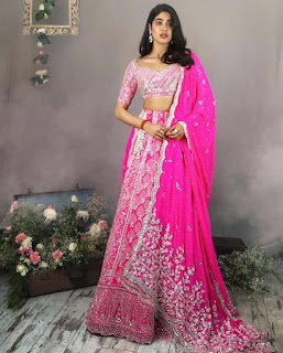 Janhvi Kapoor In Pink Ghagra