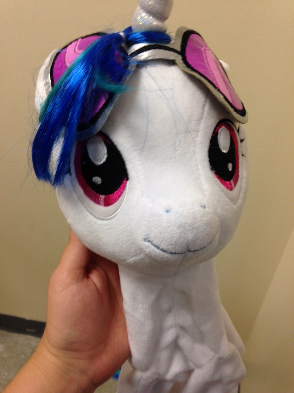 In-hand images of DJ Pon-3 Build-a-Bear Plush  MLP Merch