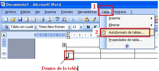 Resultado de imagen para autoformato de tablas en word