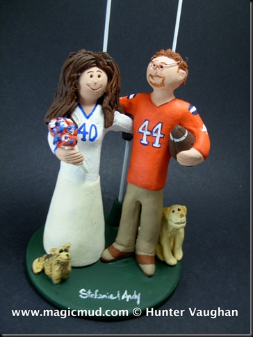 they know the ease of ordering a football wedding cake topper 