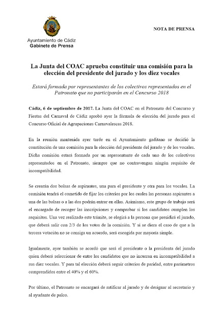 La Junta del COAC aprueba constituir una comisión para la elección del presidente del jurado y los diez vocales