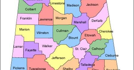 Online Maps: Alabama County Map