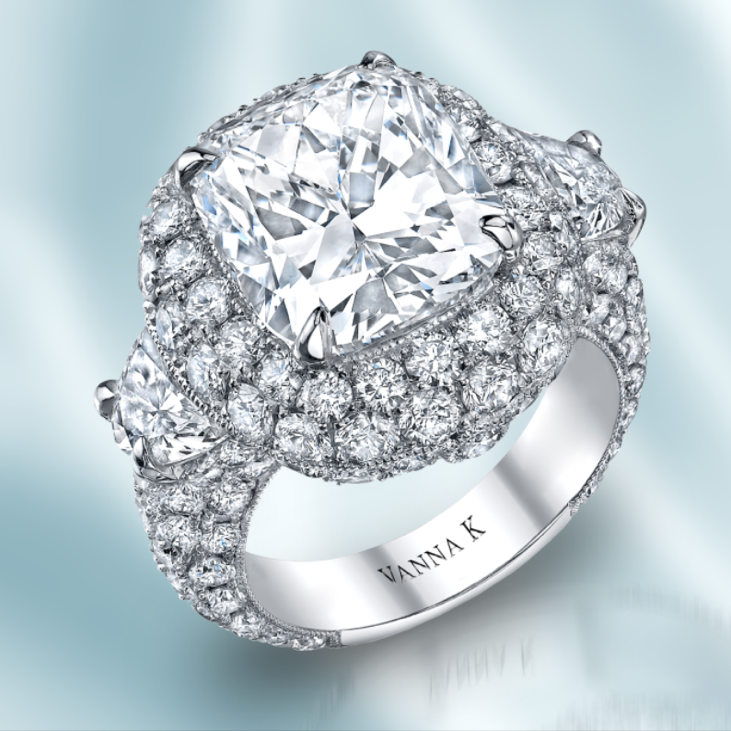 This exclusive 10 Carat diamond ring by Vanna K is truly worthy of a ...