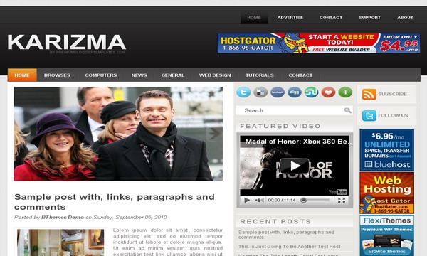 Karizma Blogger Template